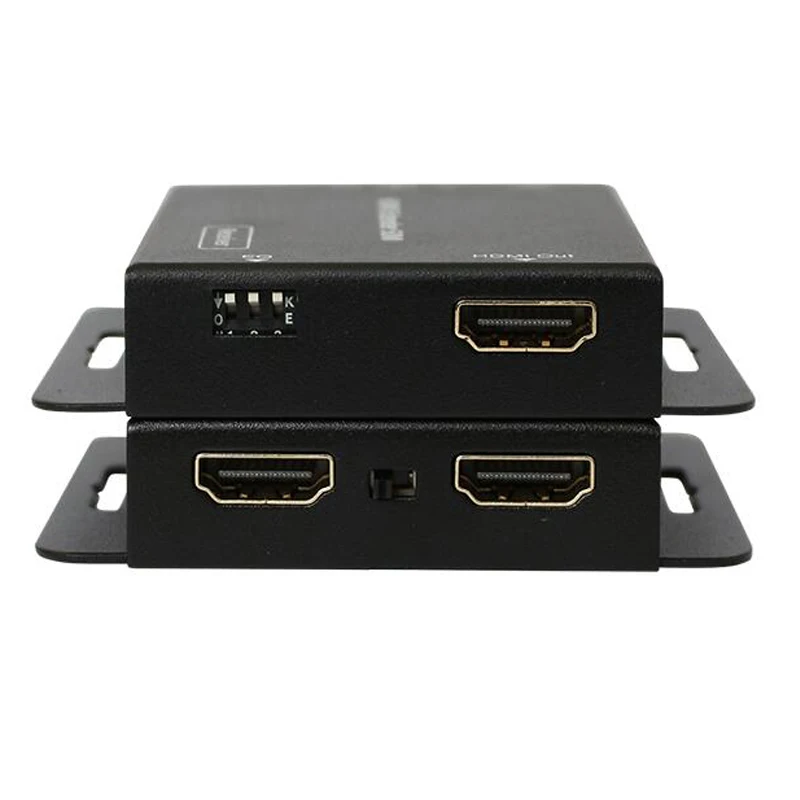 С 2 портами HDMI удлинитель ИК POE cat5/6 кабель(HDMI удлинитель ethernet+ HDMI петля) 1080P с адаптером питания до 50 м