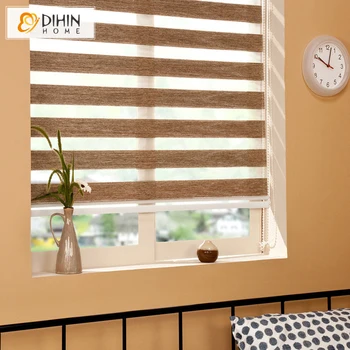 

New Arrival Popular Zebra blinds finished product double layer roller blinds curtains for window treatments free shipping