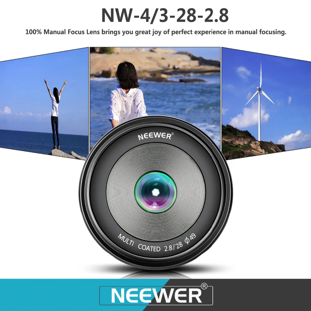 Neewer 28 мм f/2 8 ручная фокусировка Prime фиксированная линза для цифровых камер