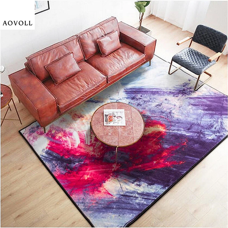 

AOVOLL Soft European Abstract Style Carpet Carpets For Living Room Bedroom Rugs Carpet Kids Room Floor Mats Mechanical Wash