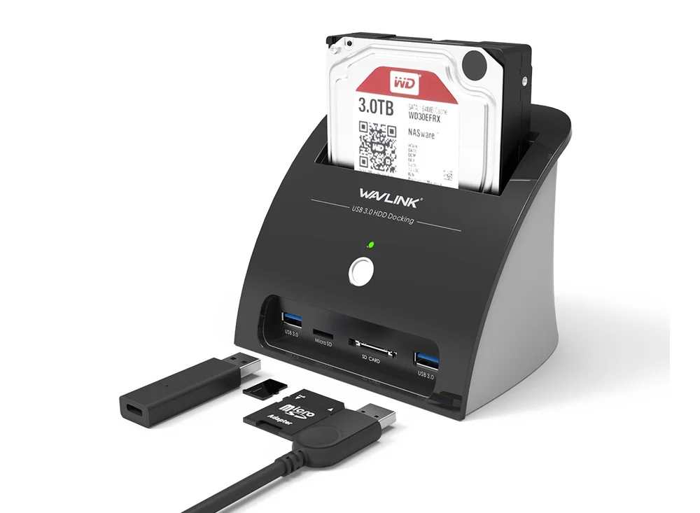 Wavlink Hdd корпус SATA к USB 3,0 Кардер ридер жесткий диск Док-станция для 2," и 3,5" HDD SSD hdd коробка жесткий диск чехол