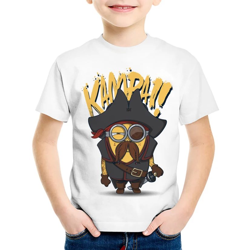 

TEEHEART Boys/girls's Modal T-shirt Pirate Minion 18M-10T Summer Children Casual Clothing Tb013