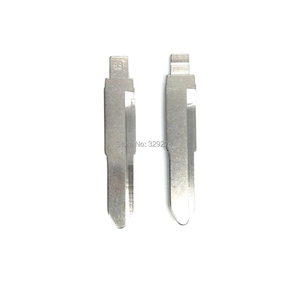 

10pcs/lot Universal New Replacement NO.68 Flip Remote Car Key Shell Case Blank Uncut Key Blade 68# for V3 Lingyue