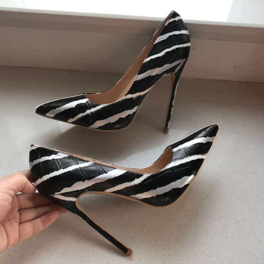 zebra stripe pumps