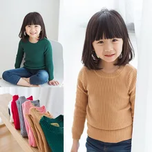 Детский свитер в рубчик для маленьких девочек; зимняя Осенняя вязаная одежда; пуловер; топы для мальчиков; детский джемпер для малышей; серый вязаный свитер