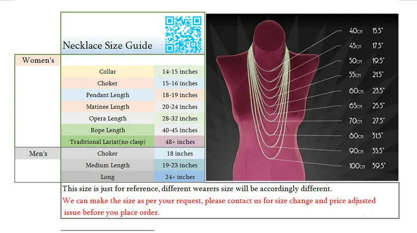 Necklace Size Guide