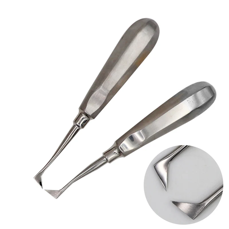  12Pcs Stainless Steel Dental Extracting Elevator Kit Dental Luxating Lift Root Elevator Apical Curv