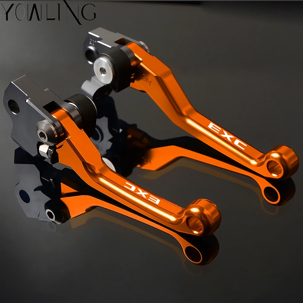 1 par CNC de la bici de la suciedad de pivote palancas de embrague de freno para KTM 125, 200, 250, 300, 400, 450, 500, 530 EXC freno de mano para motocicleta