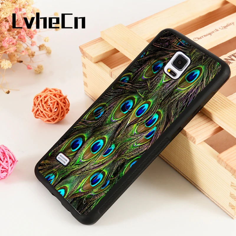 

LvheCn S3 S4 S5 Phone Cover Cases For Samsung Galaxy S6 S7 S8 S9 egde plus Note 4 5 8 9 Pretty Peacock Peafowl Bird Landscape