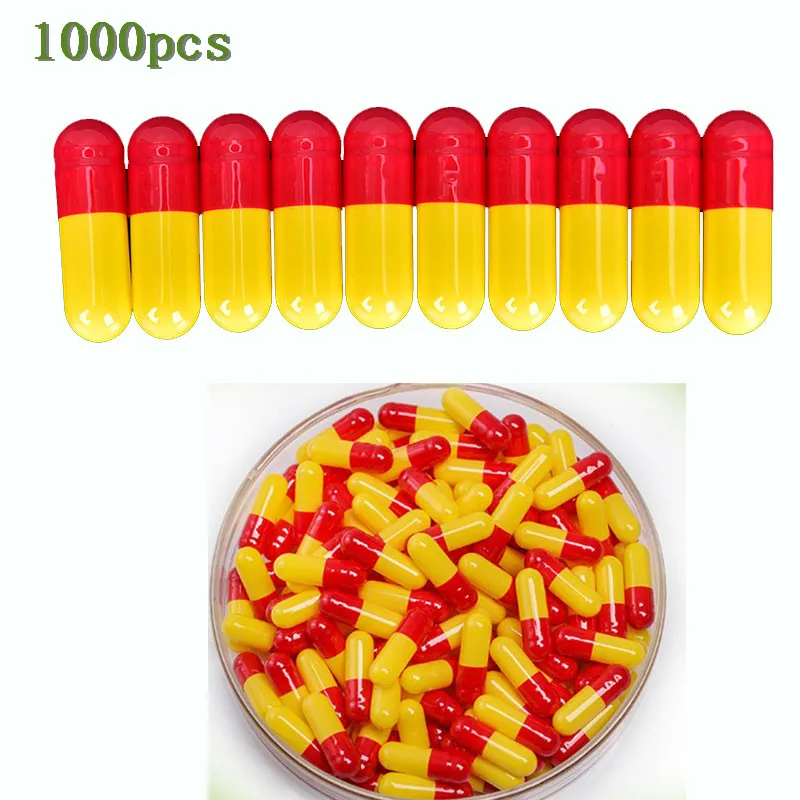 1000pcs Capsules All Kinds Of Colored Empty Hard Gelatin Capsules Pill