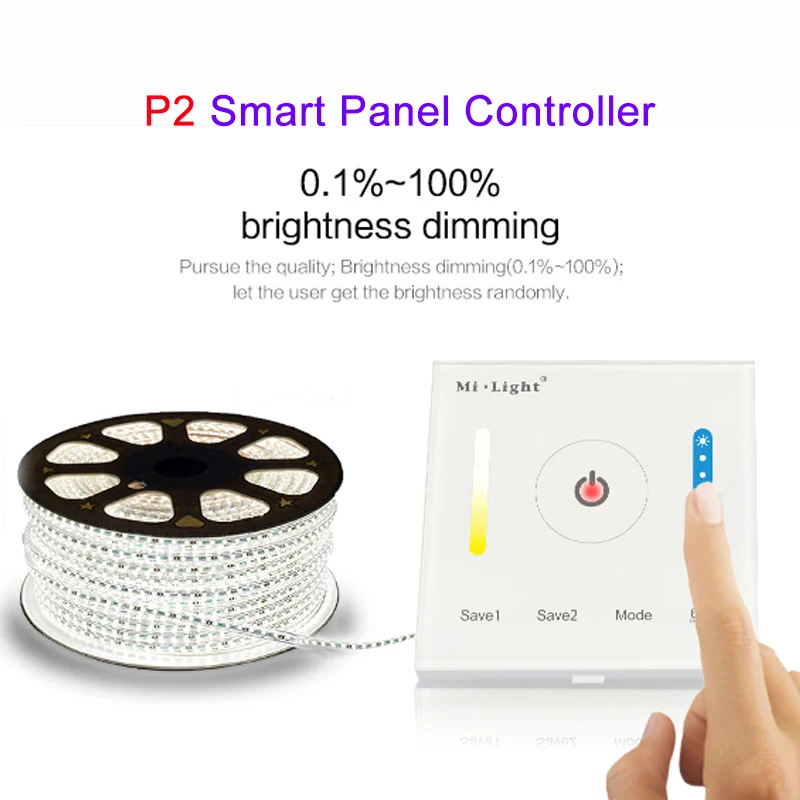 

Mi light Smart touch CCT Panel switch Controller 12v 24v Wall embedded Dimming color temperature Controller for CCT led strips