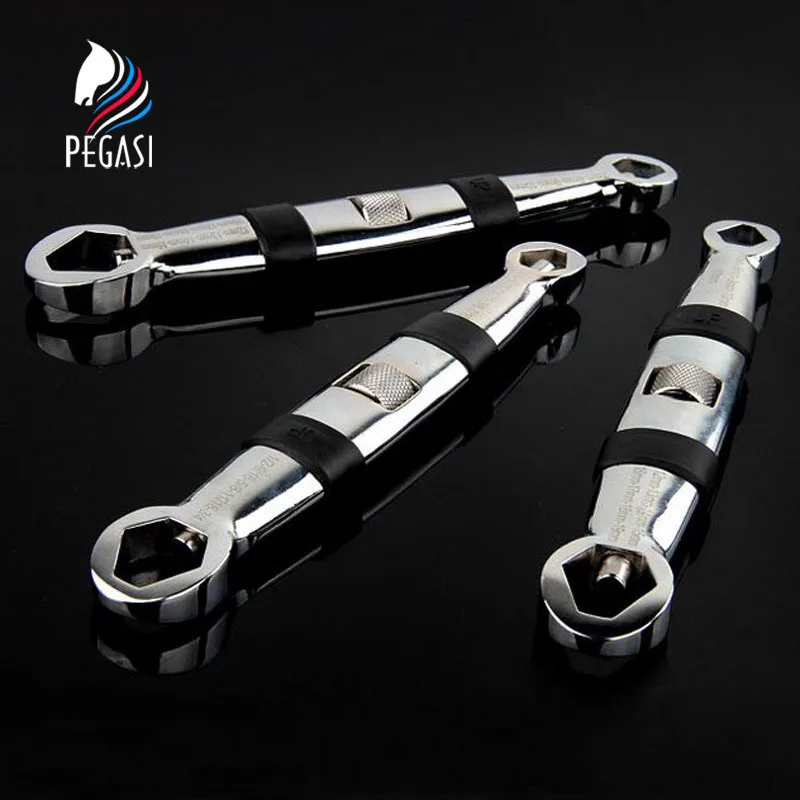 Пегаси 1 шт. многофункциональный регулируемый гибкий комбинированный гаечный ключ 7-19 мм ручные аппаратные инструменты Нескользящие устойчивые к ржавчине