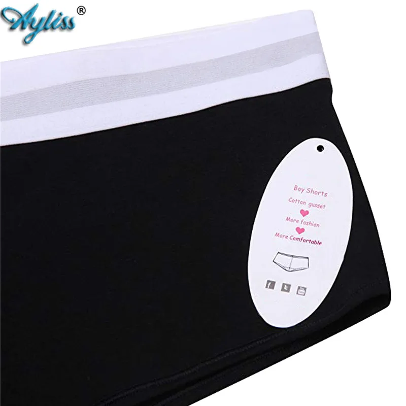 Ayliss High Quality 3pcs/pack Women Black White Grey Mid Waist Briefs Panties Soft Comfort Lingerie Underpants for size S-L