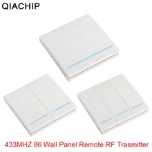 QIACHIP 433 Mhz Беспроводной RF настенный передатчик и AC 110 V 220 V 1 CH Пульт дистанционного управления реле приемник зал спальня свет