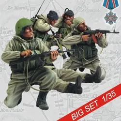 1/35 каучуковая фигурка Солдат модель пять человек сцена русские солдаты спецназа GK белая модель руки 202