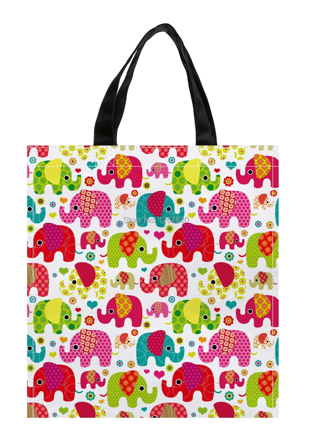 Colorful Seamless Retro Elephant Kids Pattern Print Custom individual waterproof Nylon Fabric