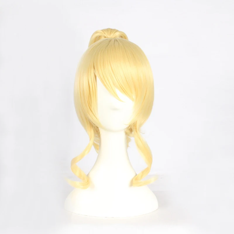 Женский парик из синтетических волос Love Live Eli Ayase золотисто желтый короткий для