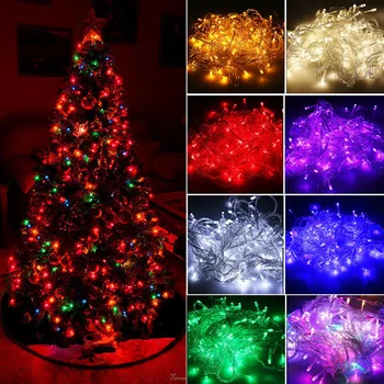 

10M LED Fairy string Light Lamp Romantic Love Holiday Wedding Xmas Party Decor Outdoor with Tail plug outdoor string light