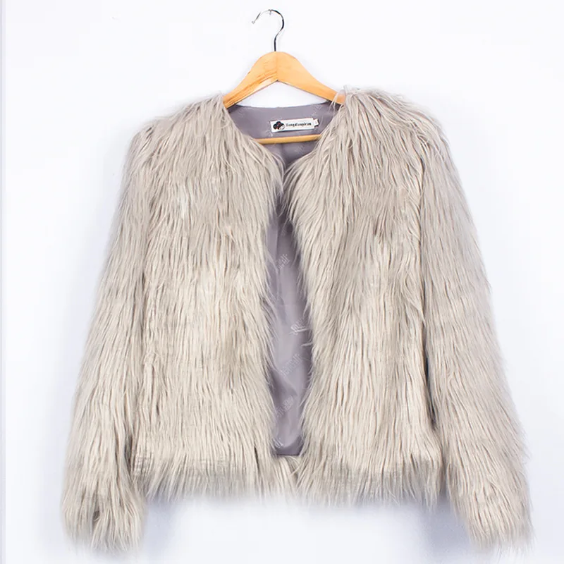 Женское пальто из искусственного меха, Осень-зима, модный Повседневный тонкий жилет без рукавов из искусственного лисьего меха, женский жилет, Casaco Feminino - Color: Gray