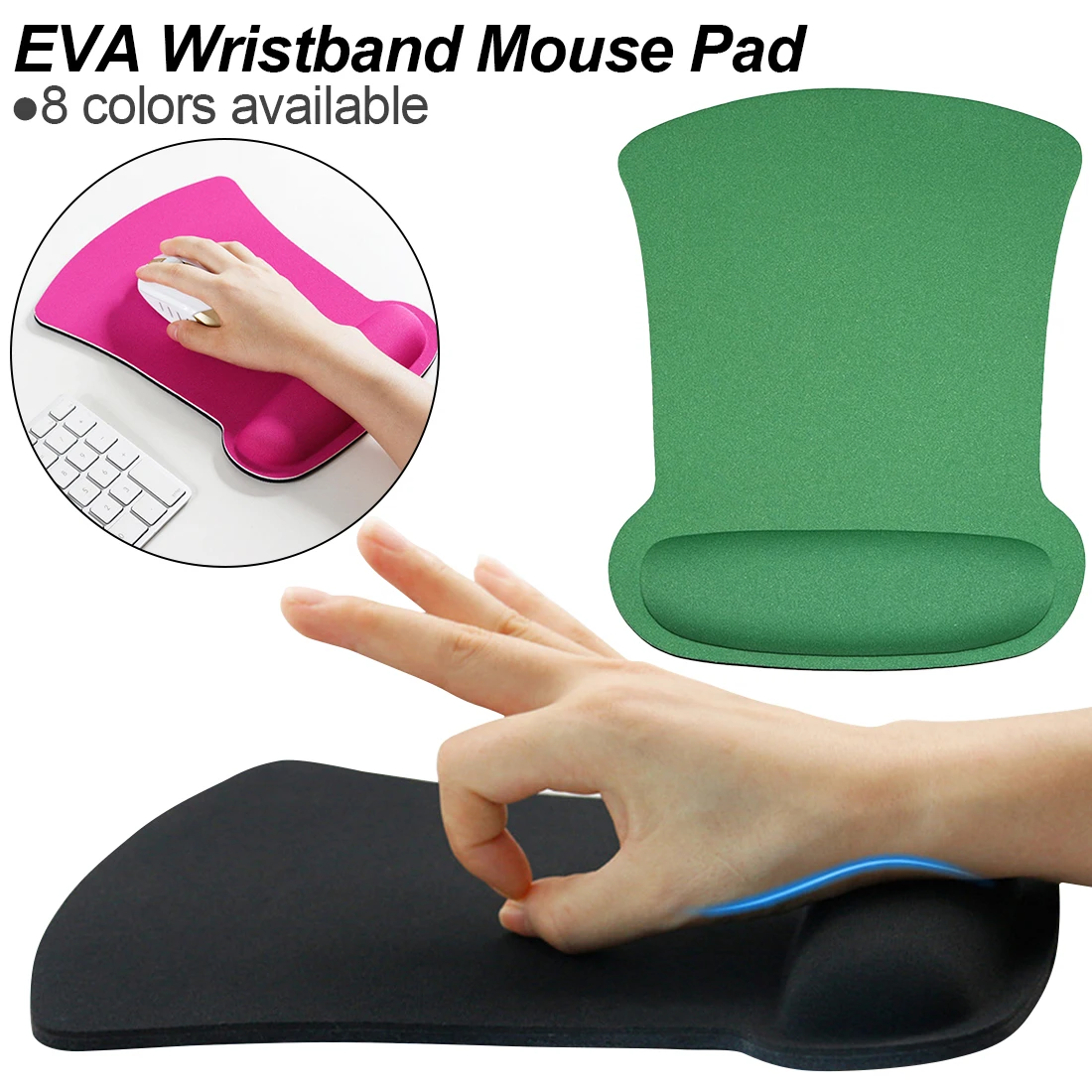 

205*250*4 mm Environmental Friendly EVA Bracers Mouse Pad Computer Games Creative Solid Color New Type Mouse Pad
