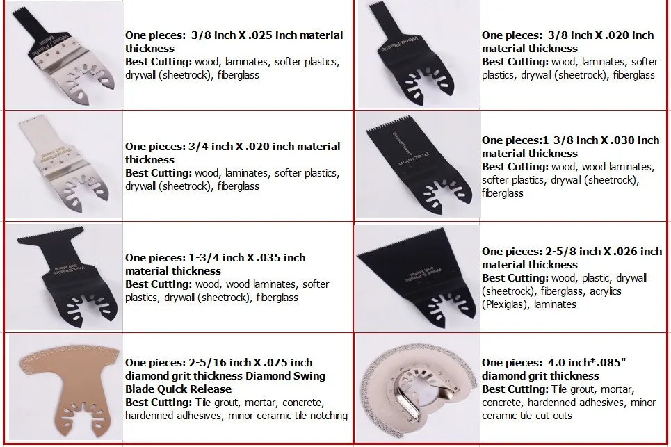 MX-DEMEL 15 шт./компл. Осциллирующий Инструмент пилы аксессуары подходят для Multimaster Renovator электроинструменты как Fein, Dremel и т. д