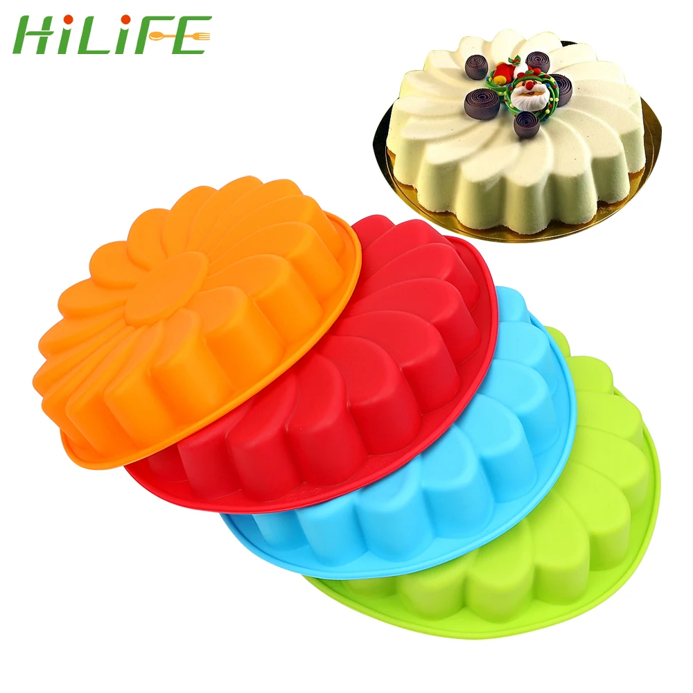 

HILIFE DIY 3D Sunflower Form Fondant Cake Silicone Mold Cake Decorating Tool For Baking Cookie Mould Kitchen Pastry