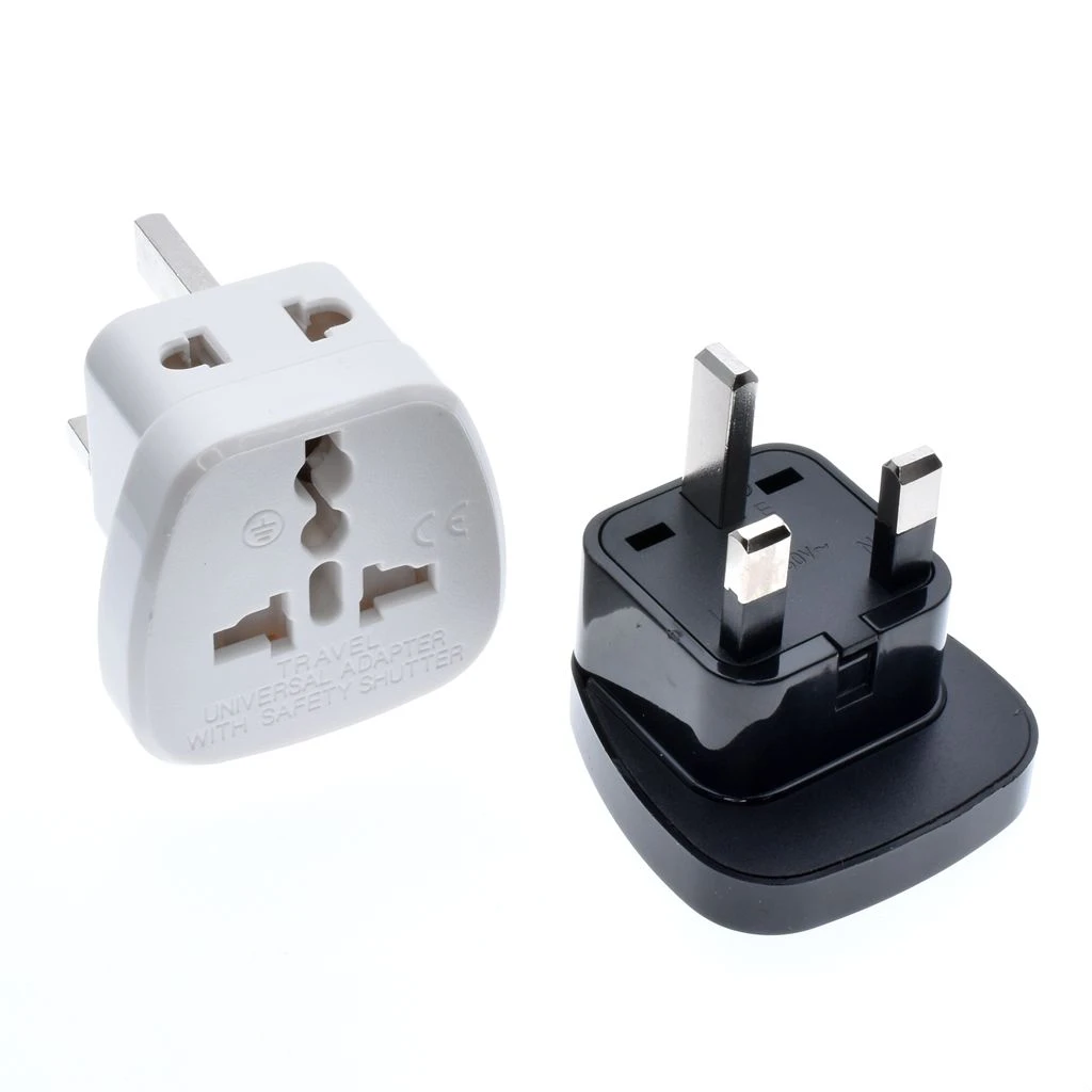 US AU EU to UK AC Power Plug White Travel Wall Adapter Plug Converter CP