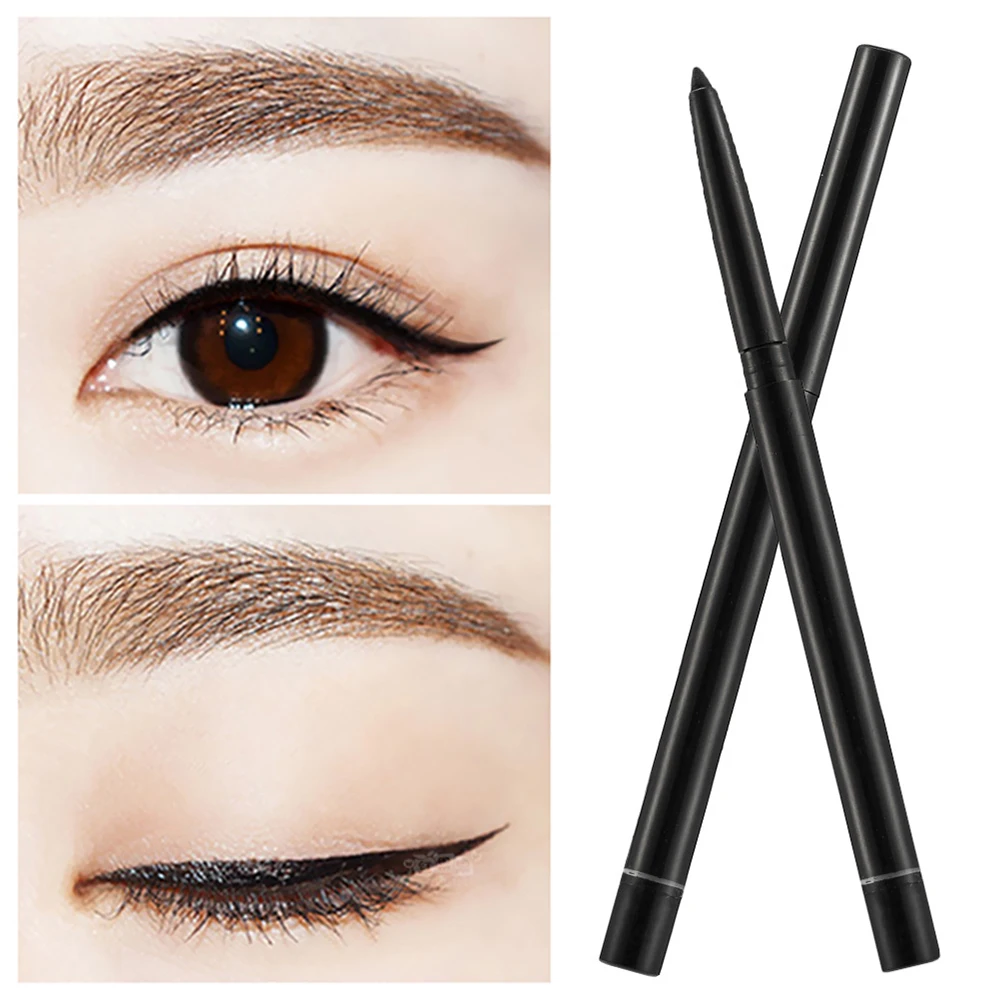 1 шт. Черная Подводка для глаз Водонепроницаемая долговечная подводка для глаз карандаш Профессиональный пот-защита автоматически вращается подводка для глаз TSLM1