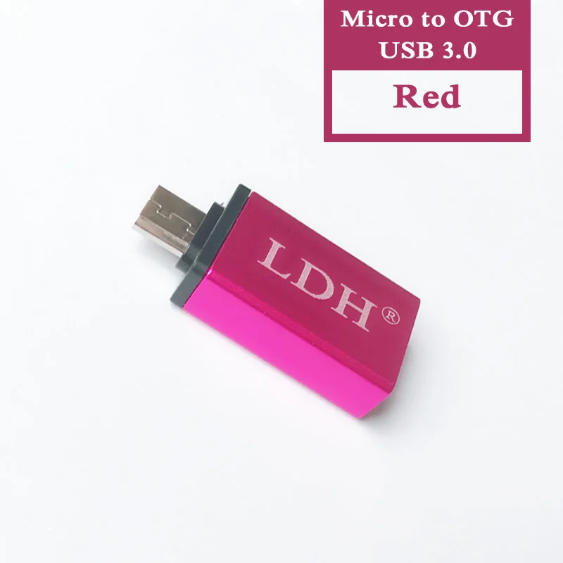 LDH V8 микро USB 2,0 к USB OTG адаптер конвертер для мобильных телефонов - Цвет: Red