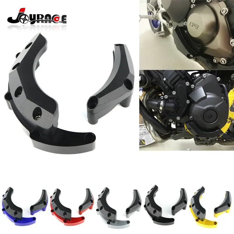 

Motorcycle CNC Aluminum Case Slider Engine Guard Protector Cover For Yamaha MT-09 FZ-09 MT09 Tracer 14-17 XSR900 16 - 17