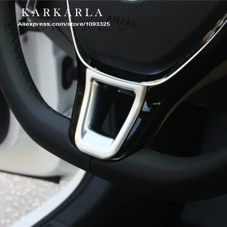 

Car Styling ABS Matt Steering Wheel Sequins Cover For VW Golf 7 Jetta MK5 MK6 2015 Polo 2014-2015 Passat B7 2015 B8 Accessory