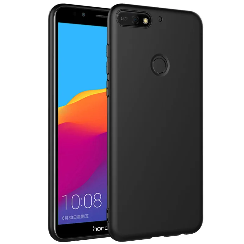 Чехол для huawei honor 7A Pro мягкий силиконовый прозрачный чехол черный RU версии 5 7 Huawei