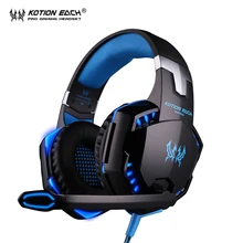 KOTION EACH G2000 наушники для компьютера для пк наушник проводные игровые наушники с микрофоном смартфон светящиеся наушники игровые большие с ушками блютус гарнитура для телефона наушник музыка игровая гарнитура