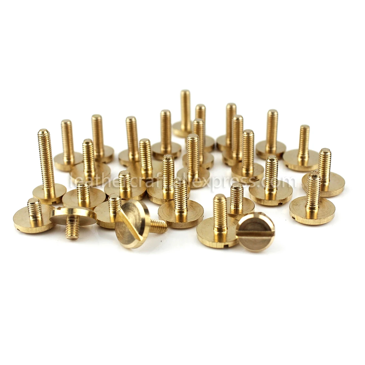 

10pcs Solid Brass M3 Slotted Screws Flat Head Bolts Leather craft Belt screw Studs Belt Wallet Fasteners 8mm/10mm cap more size