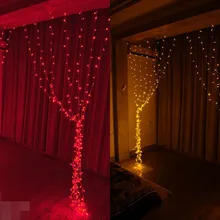 3 м x 3 м 300 светодиодный открытый вечерние рождественские гирлянды, сказочные свадебные занавески, освещение 220~ 240 В или 110 В