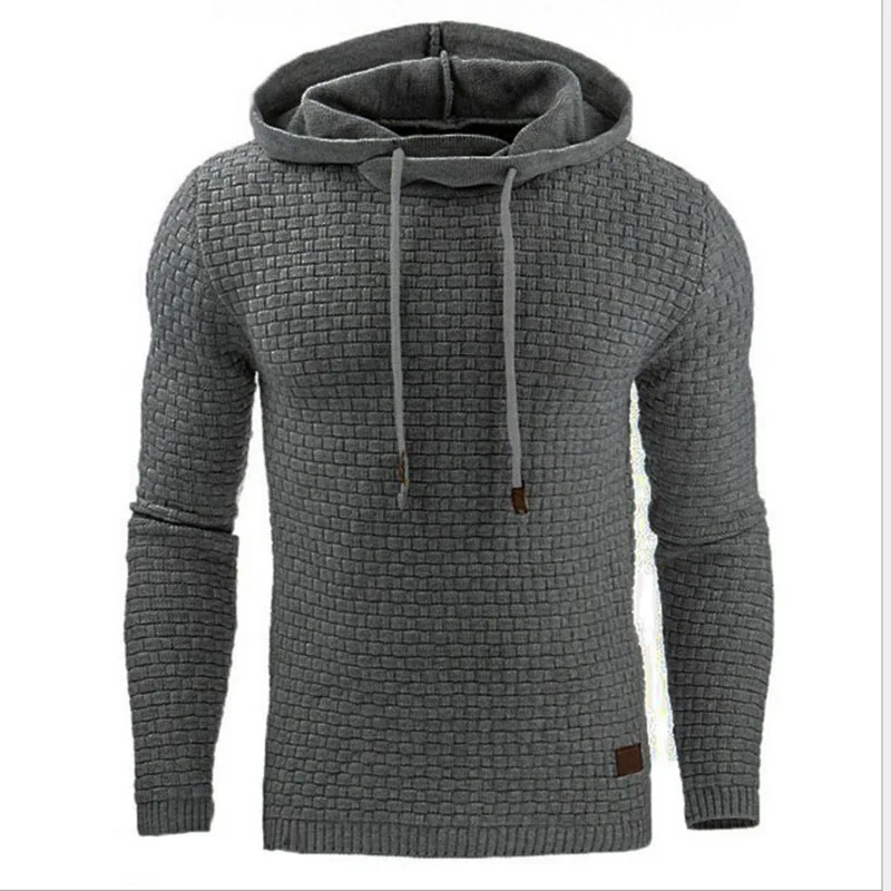  New Hoodies Men Long Sleeve Solid Color Hooded Men's Sweatshirt Mens Pullover Hooded Tracksuit Swea