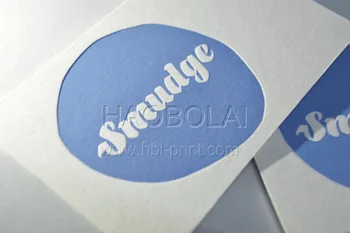 

550G white paper one side with debossed logo printing round corner 1C/1C print free shipment