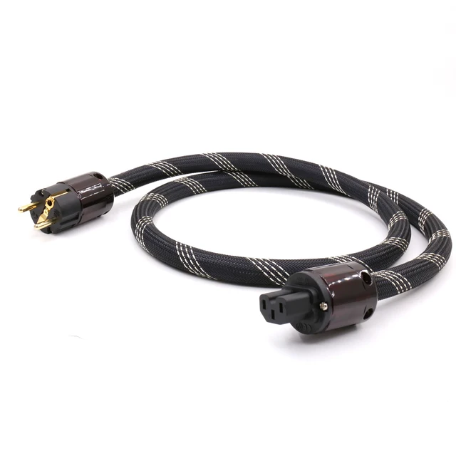 $US $14.00  P103 HI-End Pure Copper EU Power Plug With P079E+C079 Schuko Power Plug Cable For AMP DVD 10 guage 