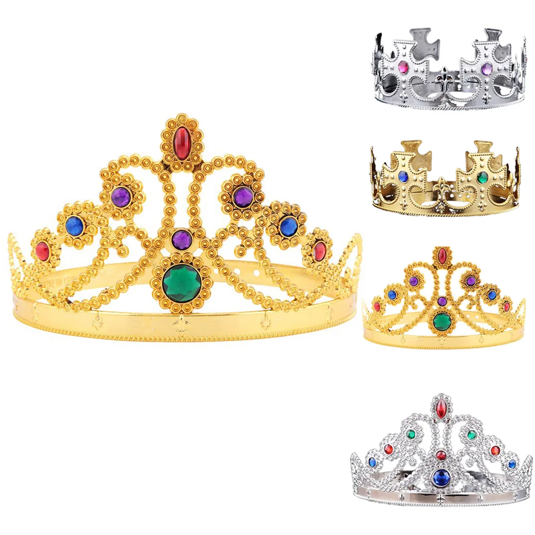 cheap Good Quality King Queen Princess Tiara Crystal Crown Hairband Hairwear for Party for KIDS,Girls,Boys Hair Accessory
