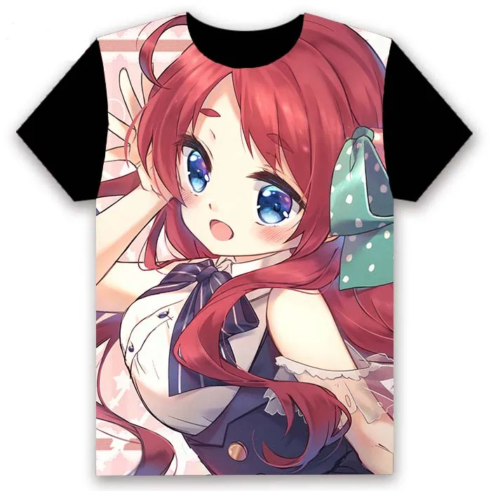 Аниме футболка ZOMBIE LAND SAGA Minamoto Sakura Yamada Tae Mizuno Ai Косплей короткий рукав Женская