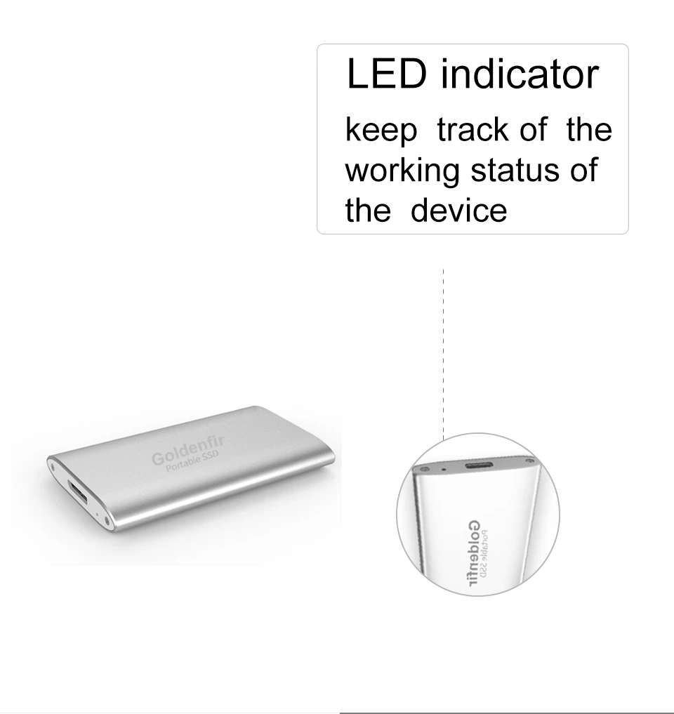Goldenfir короткий тип портативный ssd USB 3,0 64 Гб 128 ГБ 256 512 1 ТБ внешний твердотельный накопитель