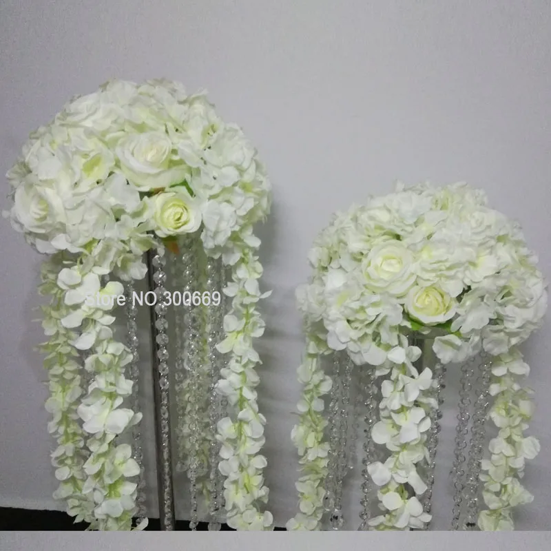 

free shippingwedding decoration road lead artificial half round flower ball wedding table centerpiece flower balls Arch flower
