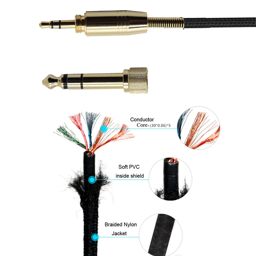 Poyatu Cabos de Áudio para Sennheiser Hd400s Hd450bt Cabos Fone de Ouvido Cabo Substituir para Sennheiser hd 400s hd 450bt Cabo Substituir - Image 6