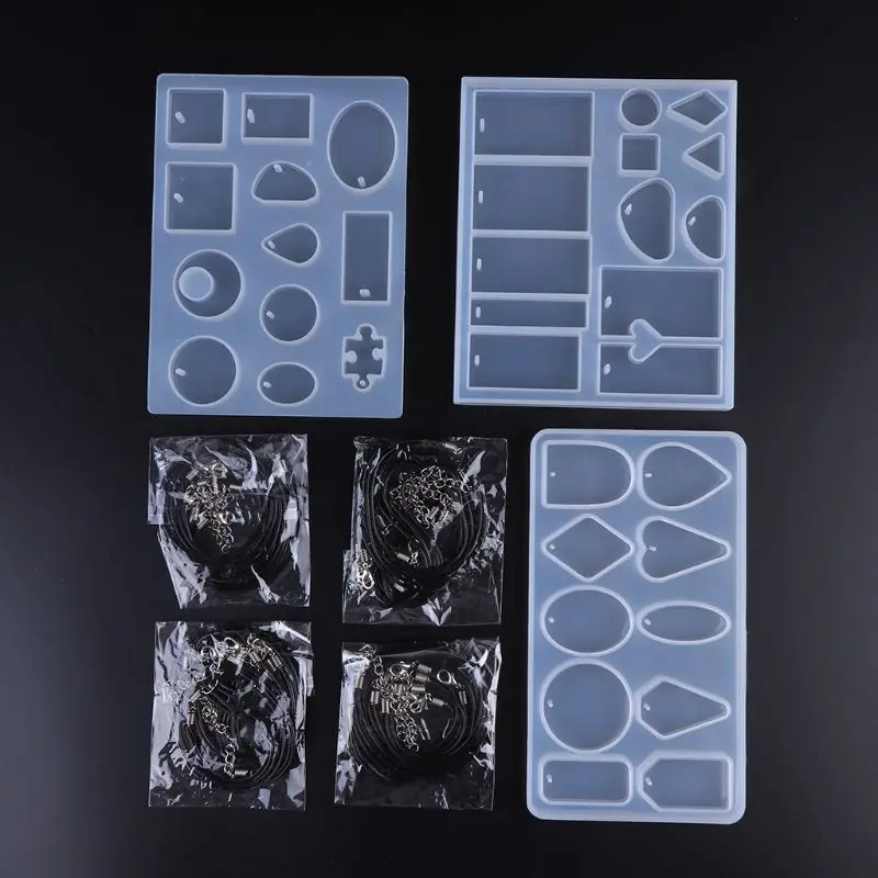 

1 Set Crystal Epoxy Mould DIY Handmade Pendant Jewelry Necklace Bracelet Pendants Mold Creative Silicone Molds Set