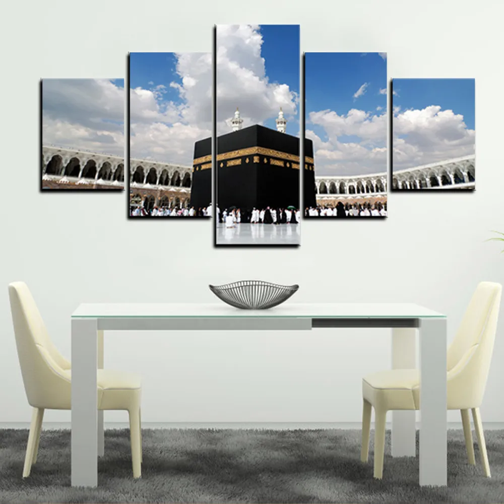 

Canvas Modern Wall Art Modular Oil Painting Home Decor 5 Pieces Buildings Paintings Living Room HD Printed Animation Posters Q4