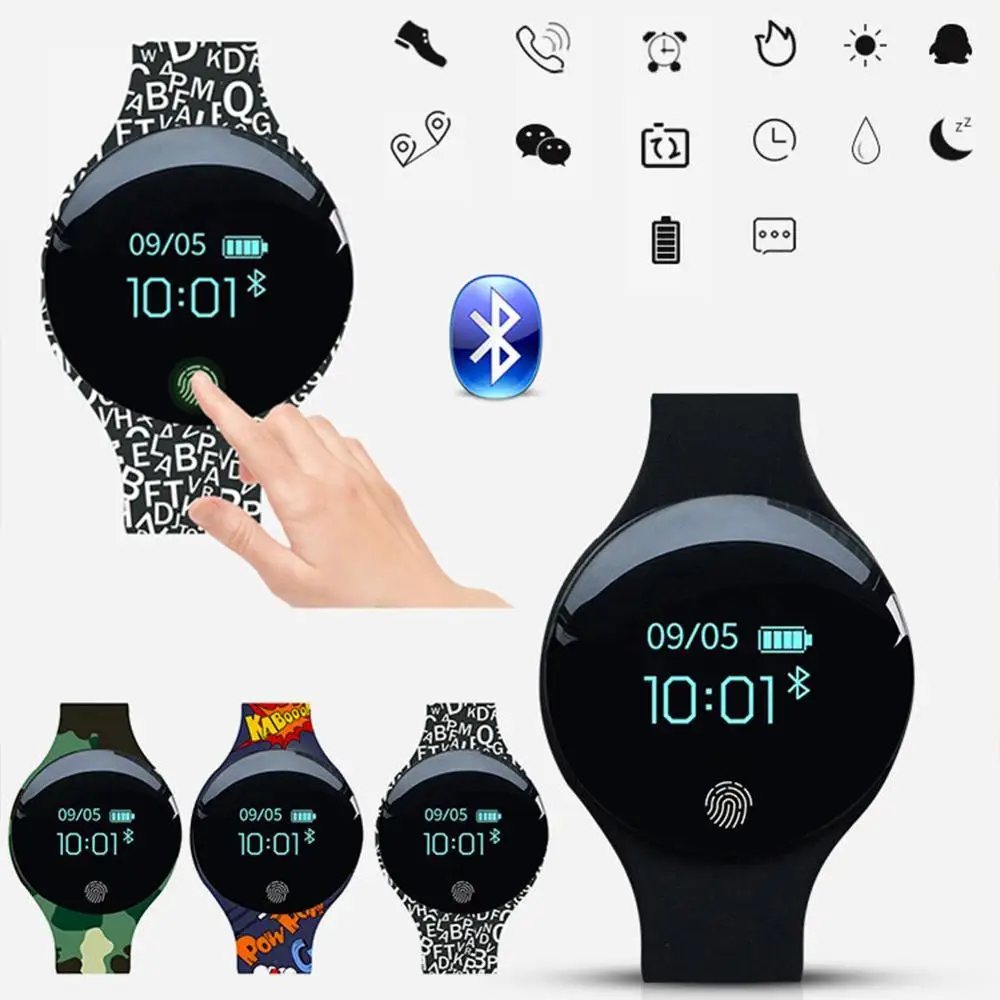 Reloj Deportivo Hombre Bluetooth Смарт часы H8 Женский Детский браслет светодиодный
