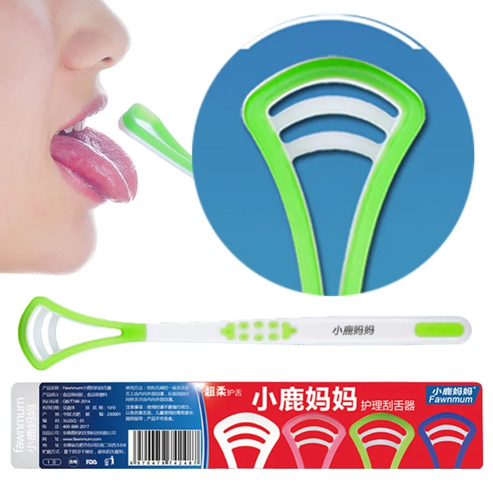 1PCS Tongue Brush Tongue Cleaner Scraper Cleaning Tongue Scraper For