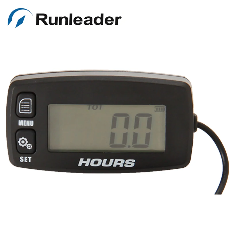Inductive Gas Engine backlit Waterproof Hour Meter for outboard