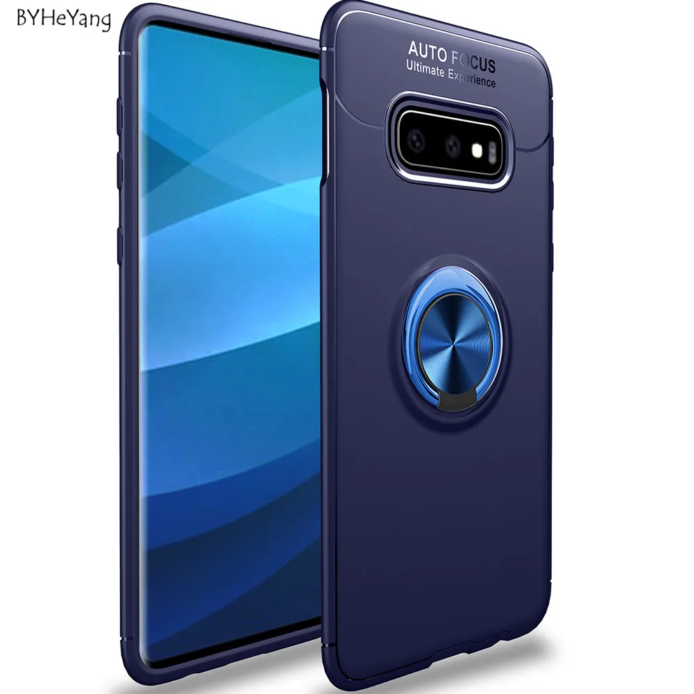 For Samsung S10 Lite Case for Cases Car Holder soft silicone Magnetic Ring Cover Galaxy Plus | Мобильные телефоны и