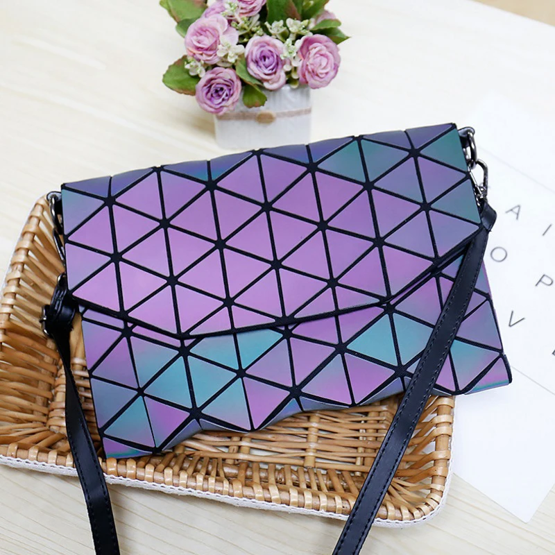 Matte Luminous Women Evening Bag Shoulder Bags Girls Flap Handbag Fashion Plaid Geometric Casual Envelope Clutch Messenger Bags Matte Luminous Women Evening Bag Shoulder Bags Girls Flap Handbag Fashion Plaid Geometric Casual Envelope Clutch Messenger Bags